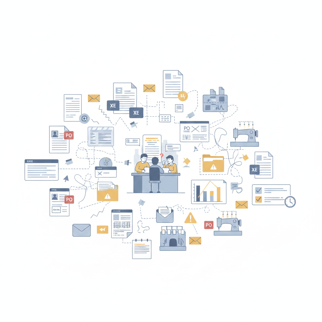 Thực trạng quản lý kinh doanh dệt may với dữ liệu đơn hàng phân tán và thiếu liên thông