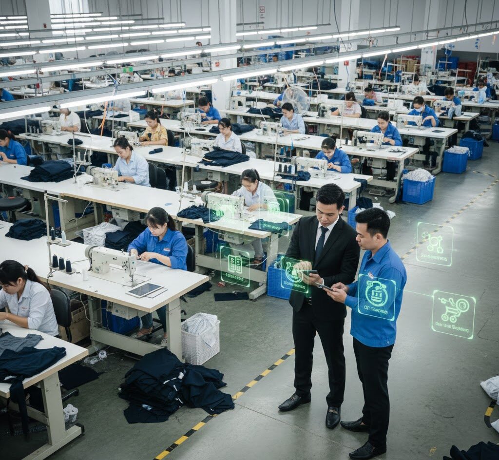 Quản lý sản xuất doanh nghiệp dệt may bằng ERP