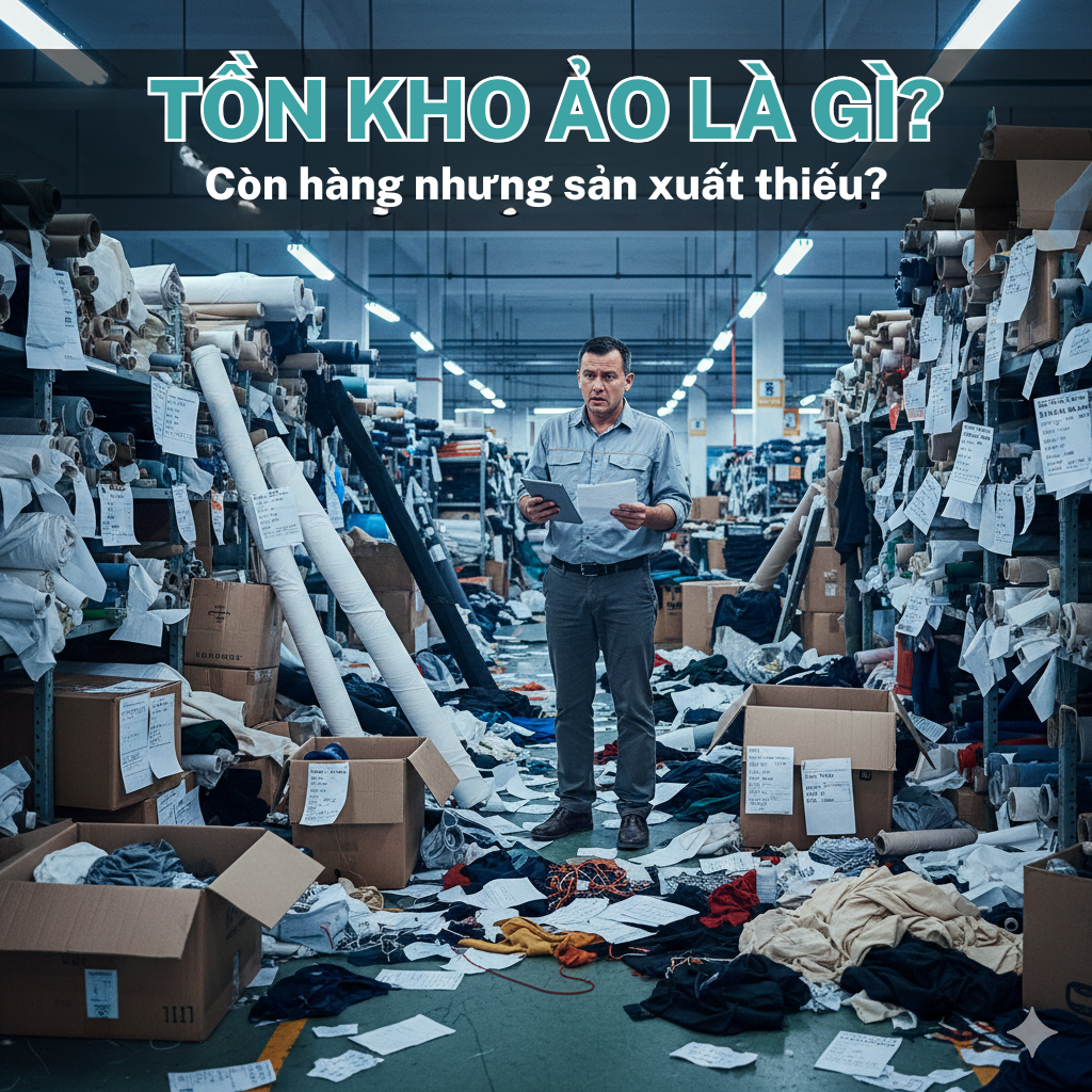 Tồn kho ảo trong nhà máy may khi kho còn hàng nhưng không thể đưa vào sản xuất