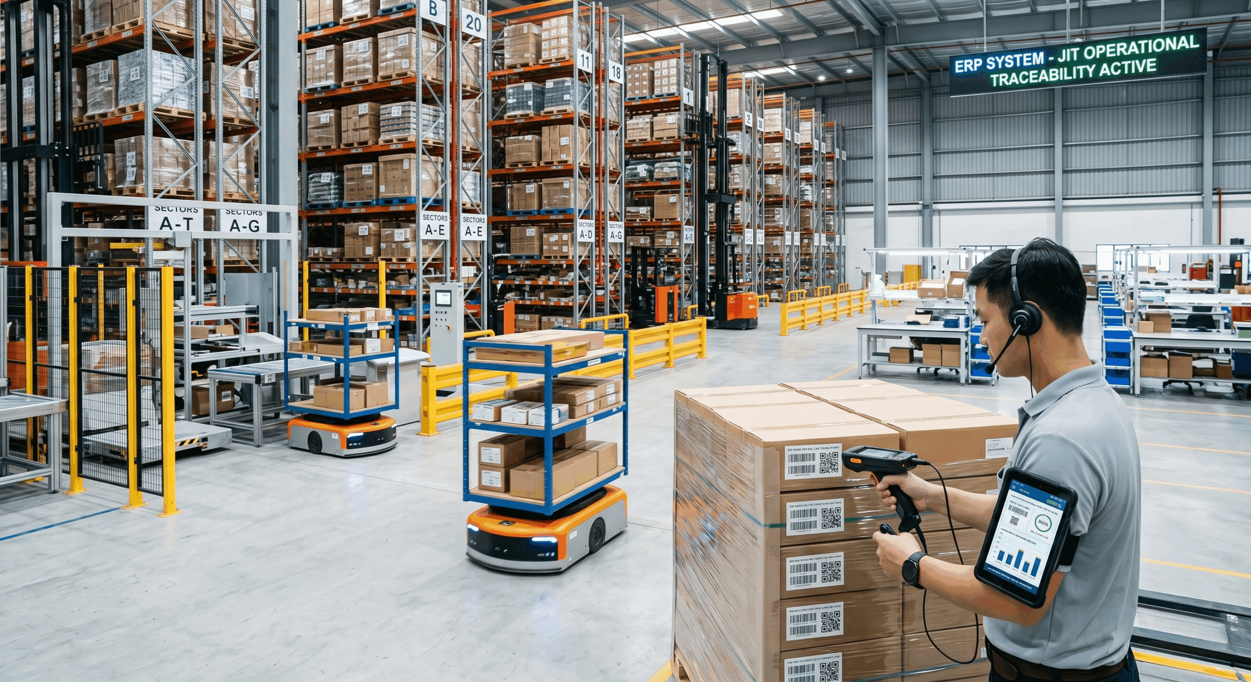 Hệ thống ERP quản lý kho thông minh bằng Barcode và QR Code trong nhà máy sản xuất